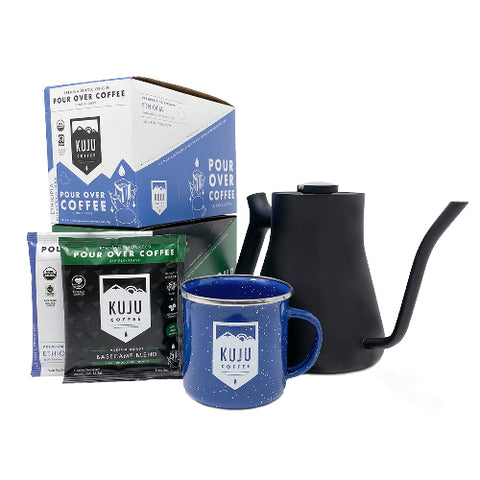 kuju coffee deluxe brew kit gift set single serve pour over