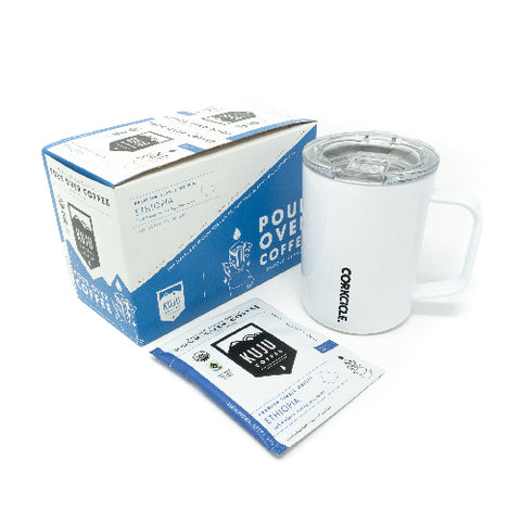 kuju coffee cabin kit gift set ethiopia corkcicle mug bundle