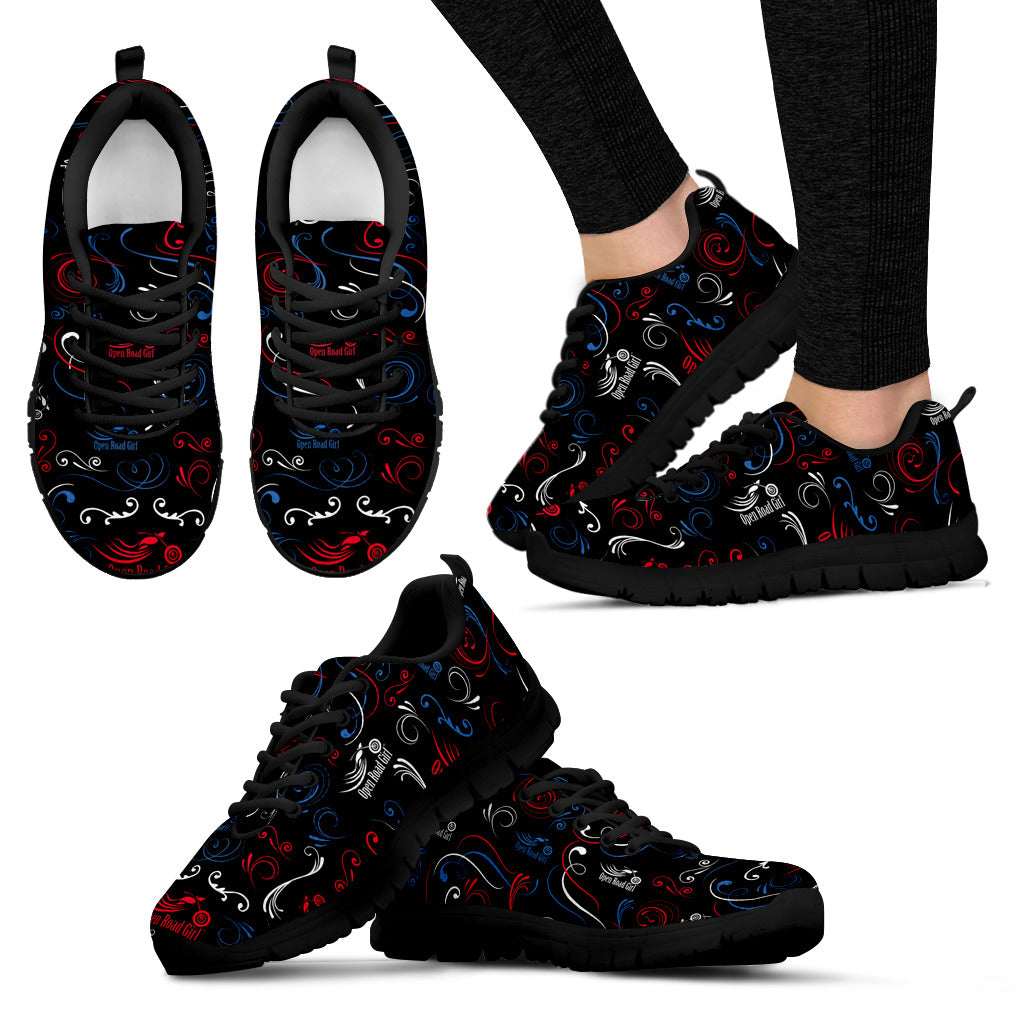 black sneakers with black soles women's