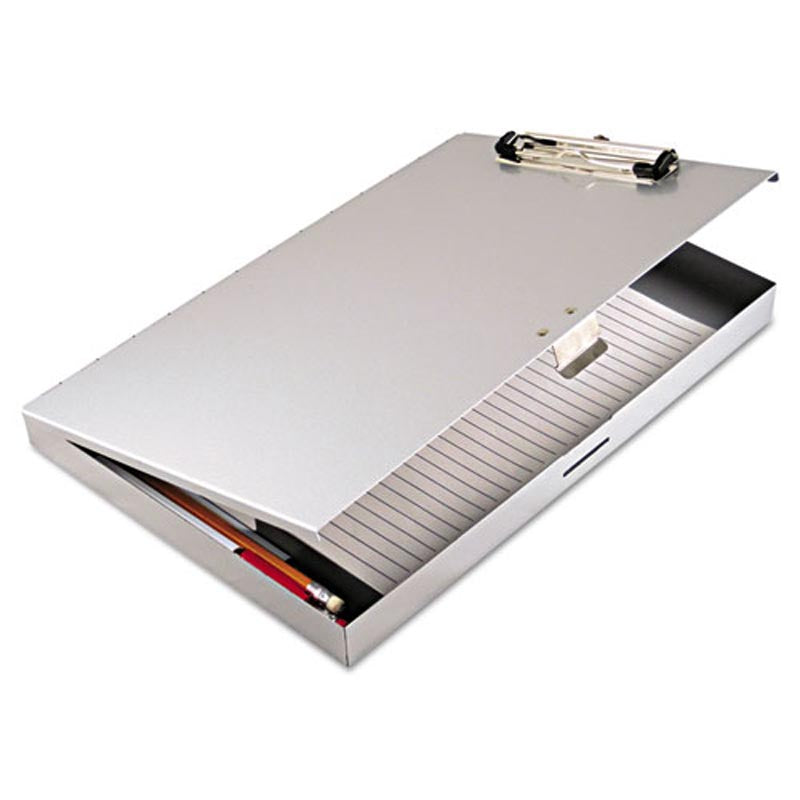 Aluminum Storage Clipboard, Silver Ultimate Office