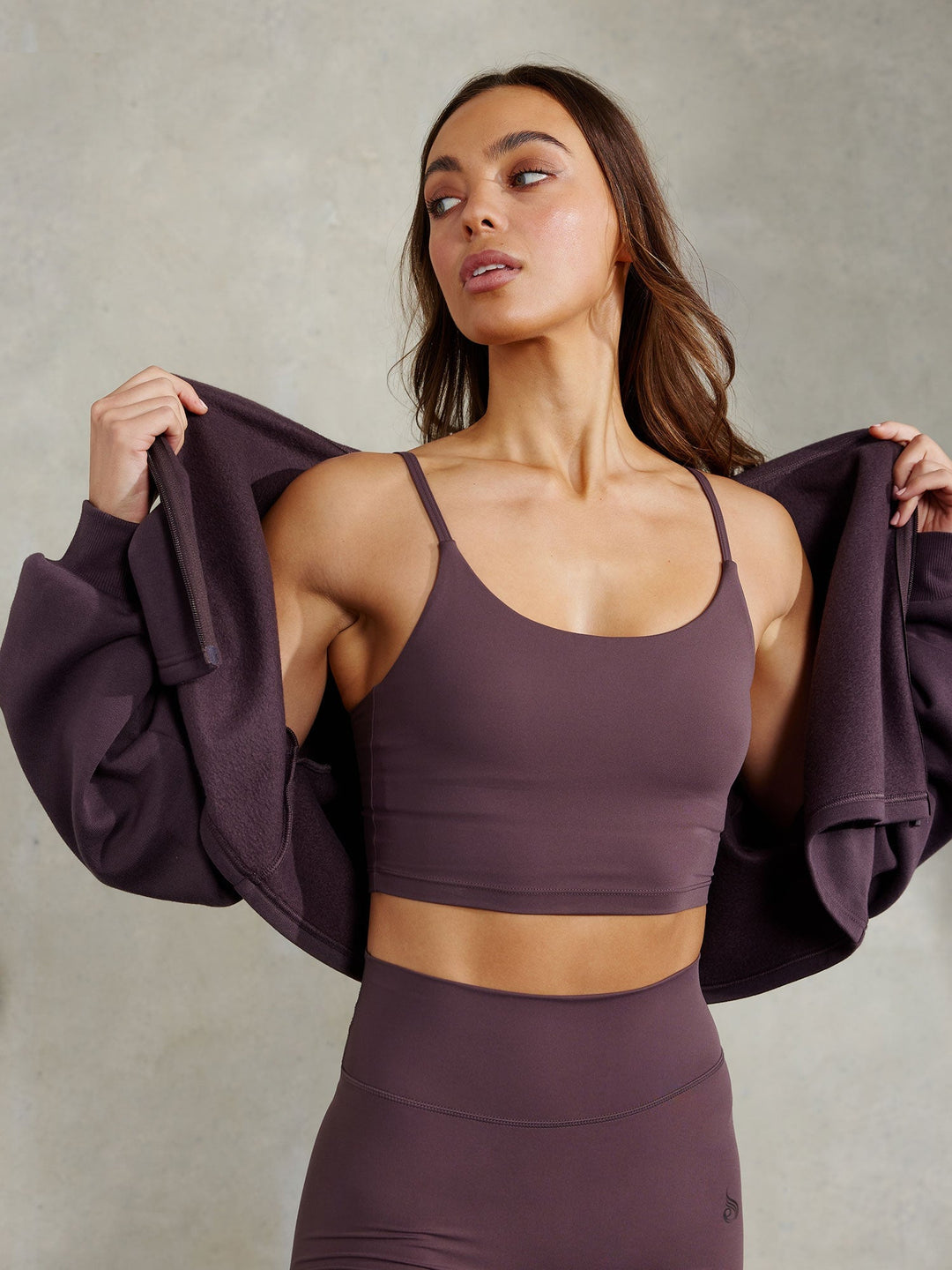 Embody Oversized Jacket - Plum Clothing Ryderwear 