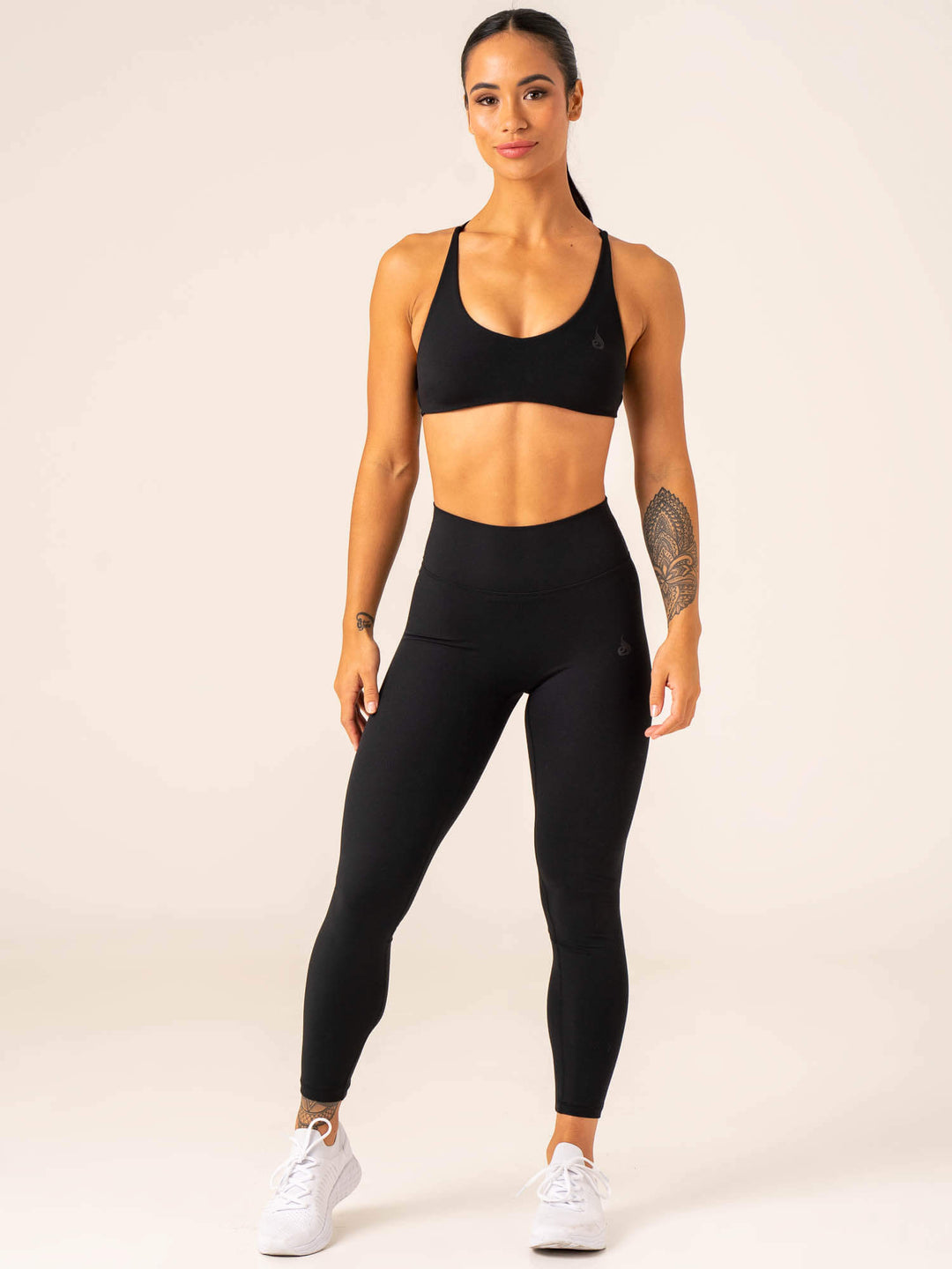 NKD High Waisted Scrunch Leggings - Black Clothing Ryderwear 