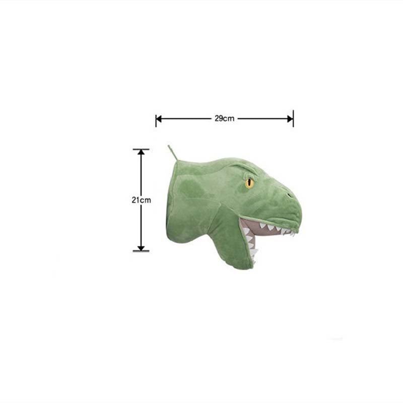 plush dinosaur head wall mount