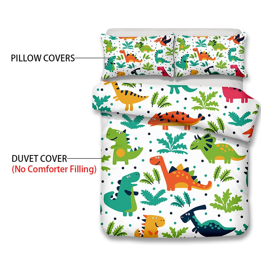 Dinosaurs On Holiday Duvet Cover Set