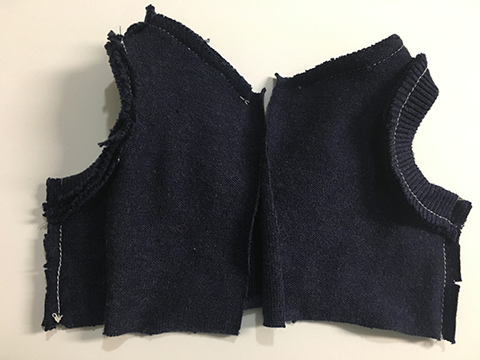 how to make a free doll sweater vest step eight