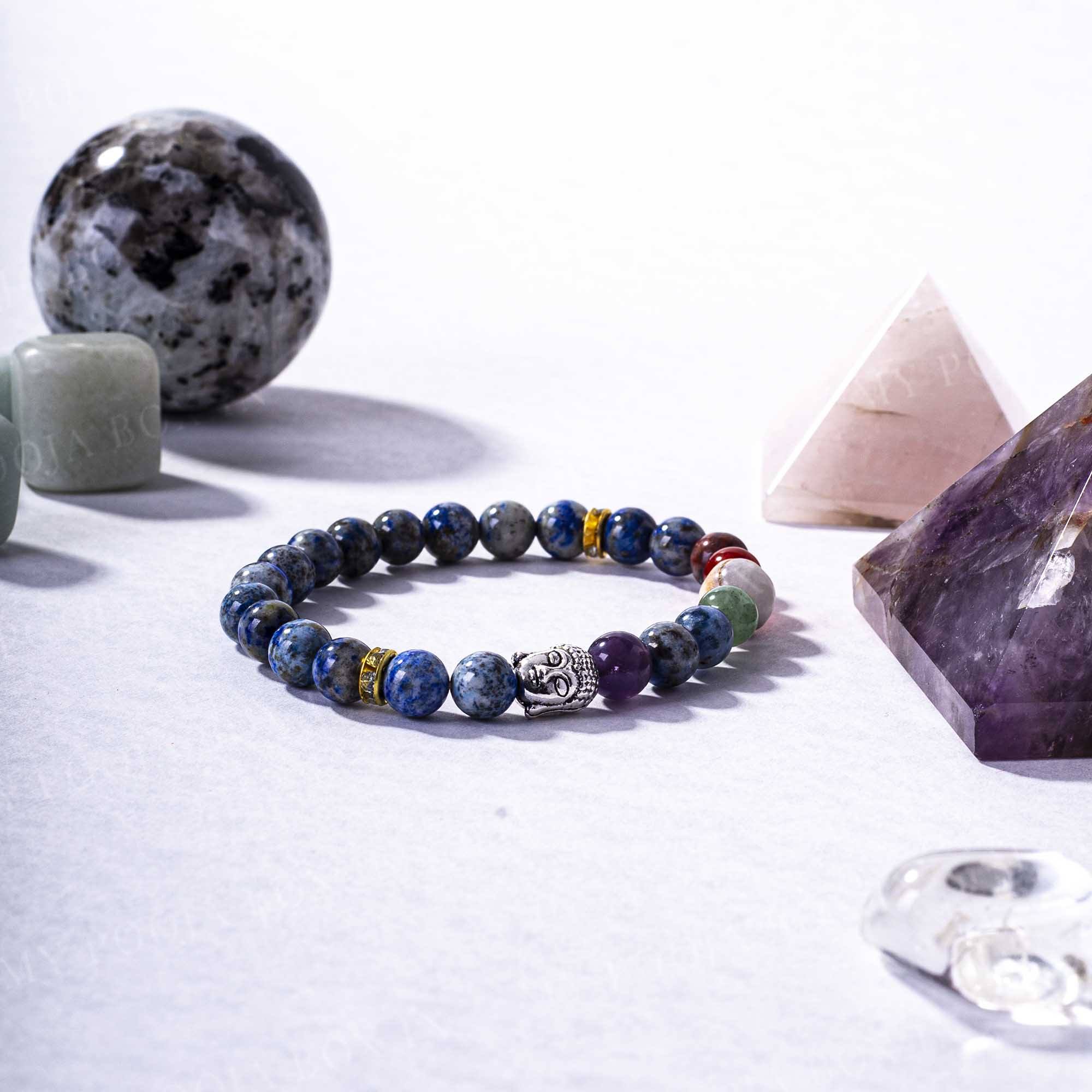 Lapis Lazuli Gemstone Bracelet Gemstone Jewelry with Healing Stones Wish Bracelet Zodiac Sign