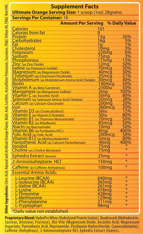 Ultimate Orange Label Ingredients