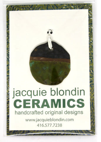 front of packaged pendant necklace jacquie blondin ceramics