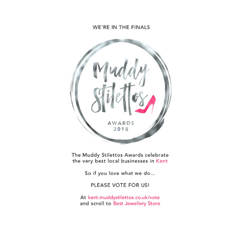 RAW Copenhagen nominated for and made it to the final is the Muddy Stilettos Award in Kent for best local Jewellery store