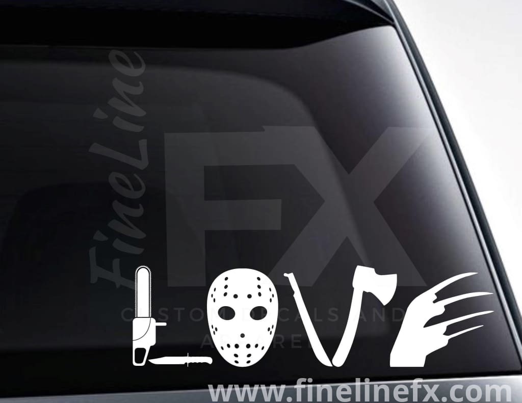 Love Horror Movies Vinyl Decal Sticker