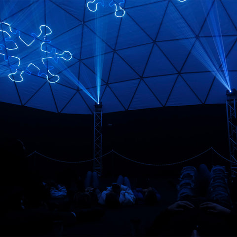 Snowflakes Inside Laser Dome