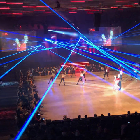 Solid Blue Laser Beams Ohio Star Ball