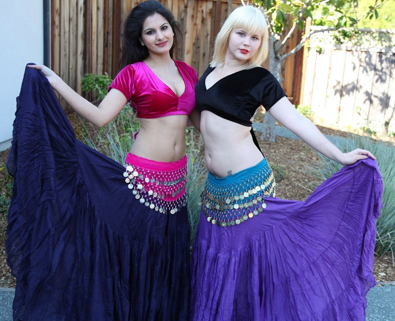 Solid Color 25 Yard Gypsy Tribal Cotton Belly Dance Skirt – Belly Dance  Silks