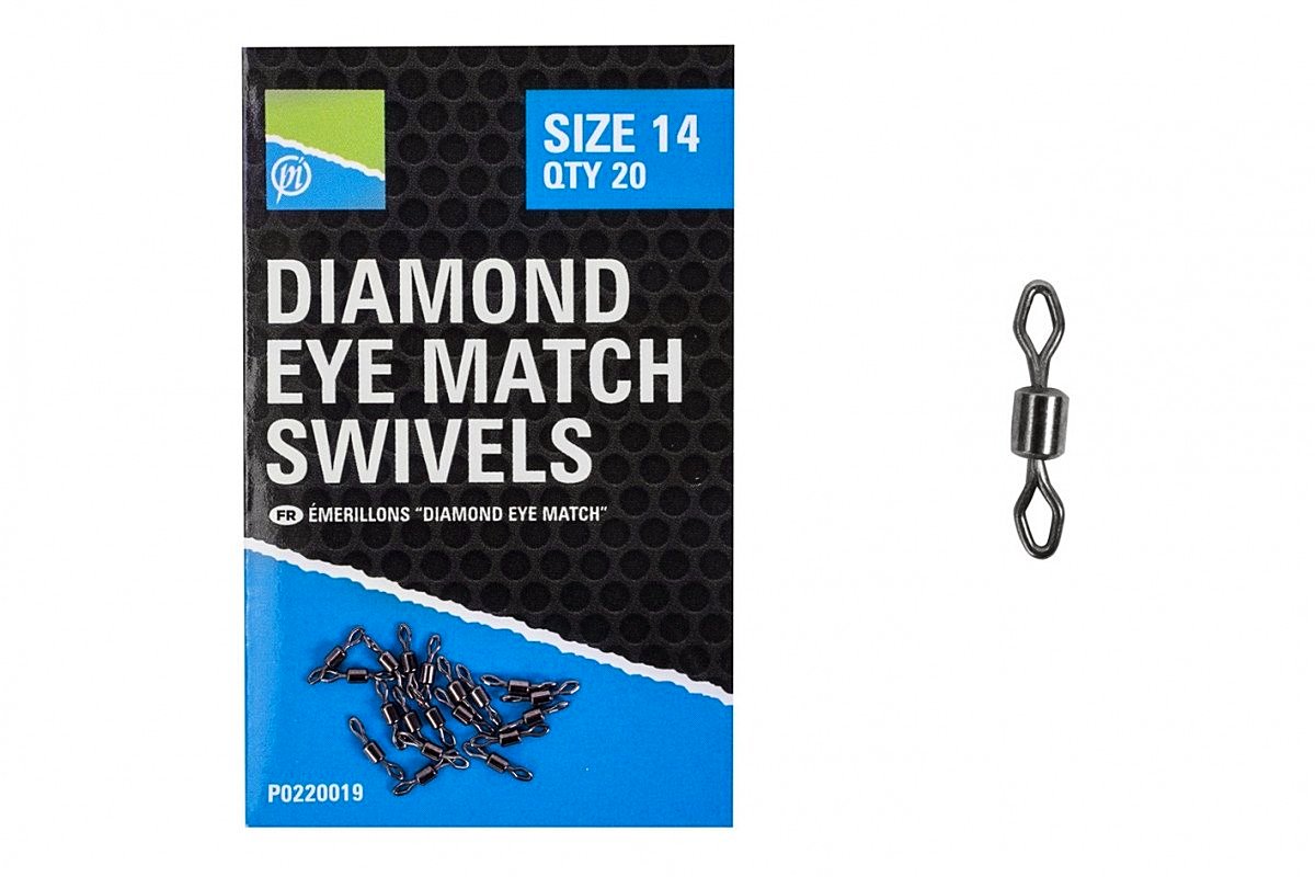 Preston Innovations Diamond Eye Match Swivels Size-10 for sale online 