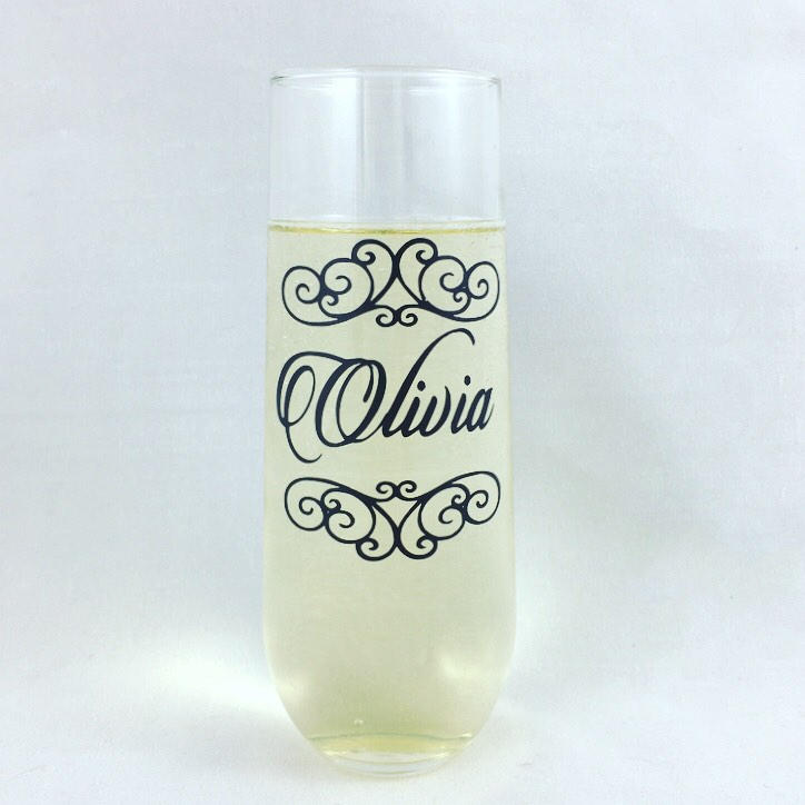 stemless glass champagne flutes