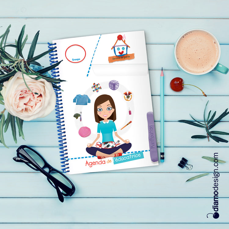 Nouvel édition de l'agenda de planification pour l'éducatrice, l'intervenante, l'assistante-maternelle,... Diamodesign.com