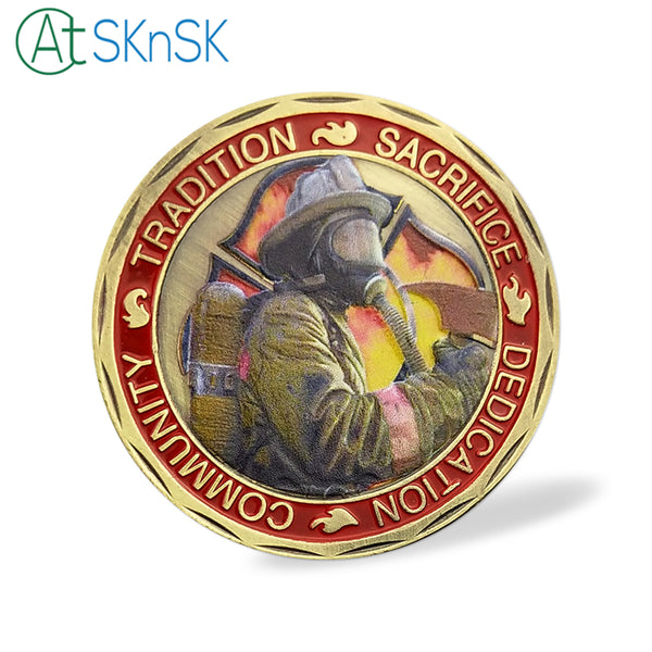 Saint Florian Firefighters US challenge coins