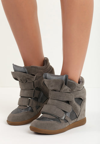 Ashley Wedge Sneaker - Grey
