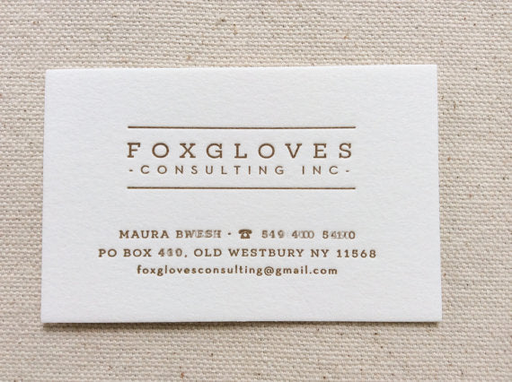 letterpress business card stationery