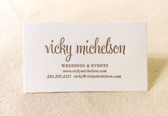 letterpress business card stationery