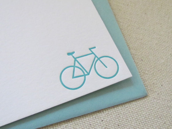 letterpress bicycle stationery