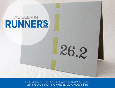 letterpress card runners world marathon
