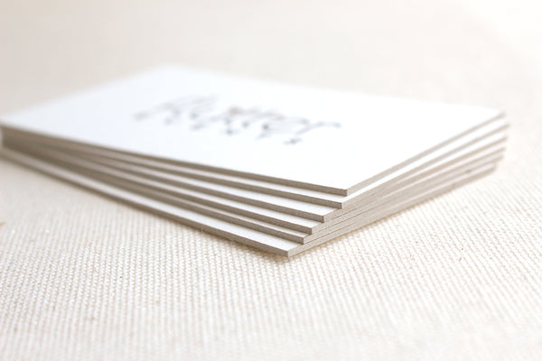 letterpress business cards double thick