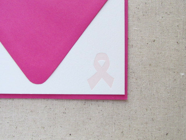 letterpress stationery note card breast cancer