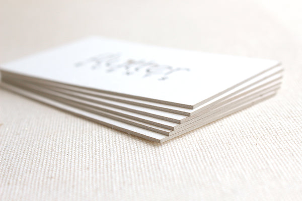 letterpress business cards double thick edge painting