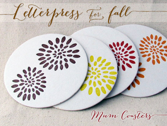 letterpress mum coasters