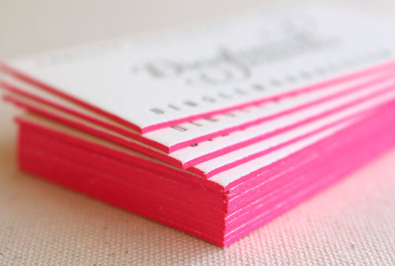 letterpress edge painting business card stationery