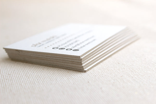 letterpress business cards double thick edge painting