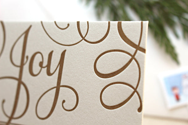 letterpress holiday christmas card