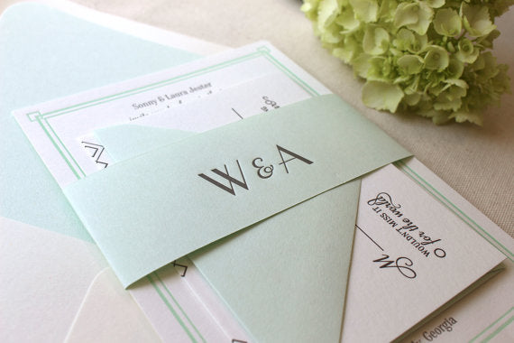 letterpress wedding invitation suite