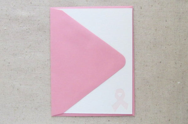 letterpress stationery note card breast cancer