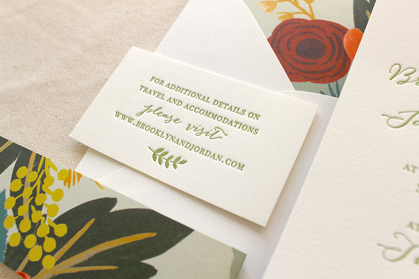 letterpress wedding invitation response card