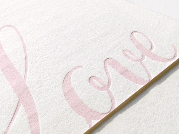 letterpress wedding invitation preppy love up close