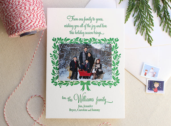 letterpress holiday card