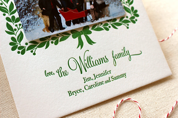 letterpress holiday card