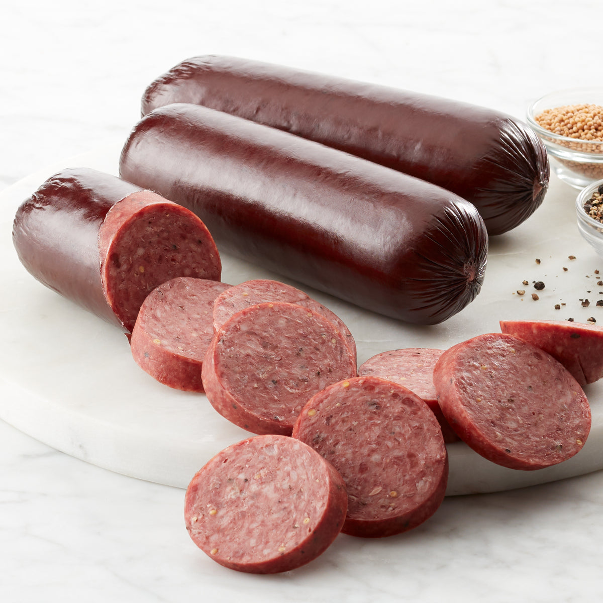 Wisconsin's Best, 12oz. Original Hickory Smoked Summer Sausage. Slice