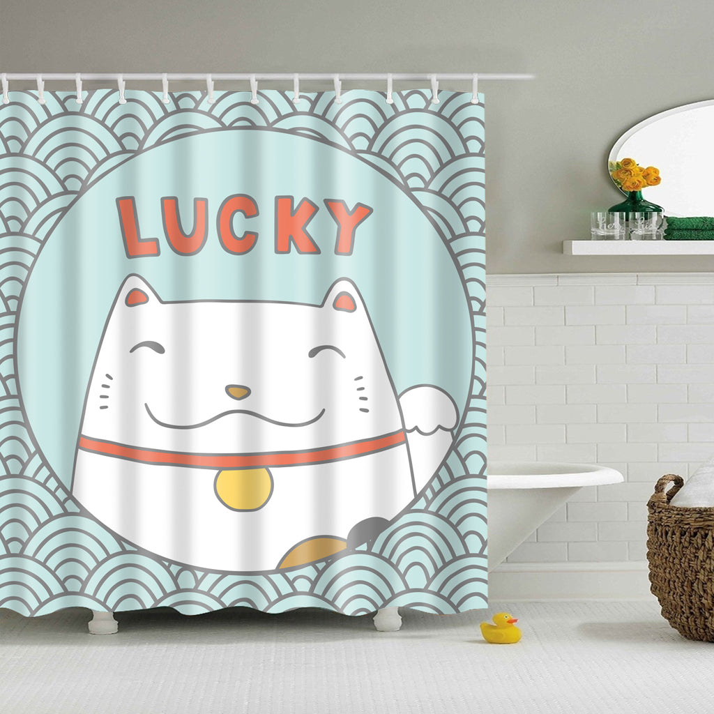 Japanese Maneki Neko Lucky Cat Shower 