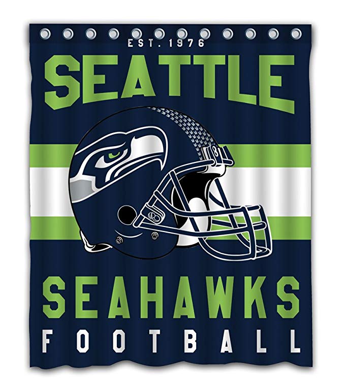Nfl Football Helmet Seattle Seahawks Shower Curtain
