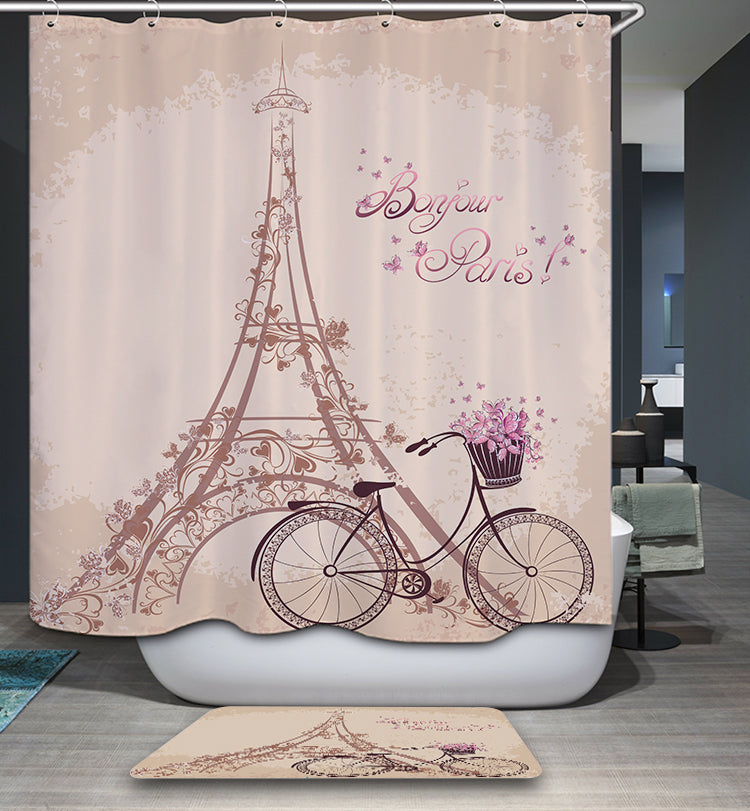 towel shower curtain