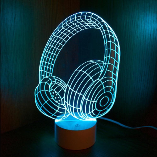 headphone illusion lamp