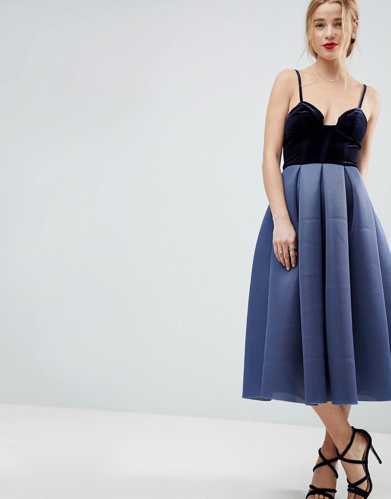 asos blue prom dress