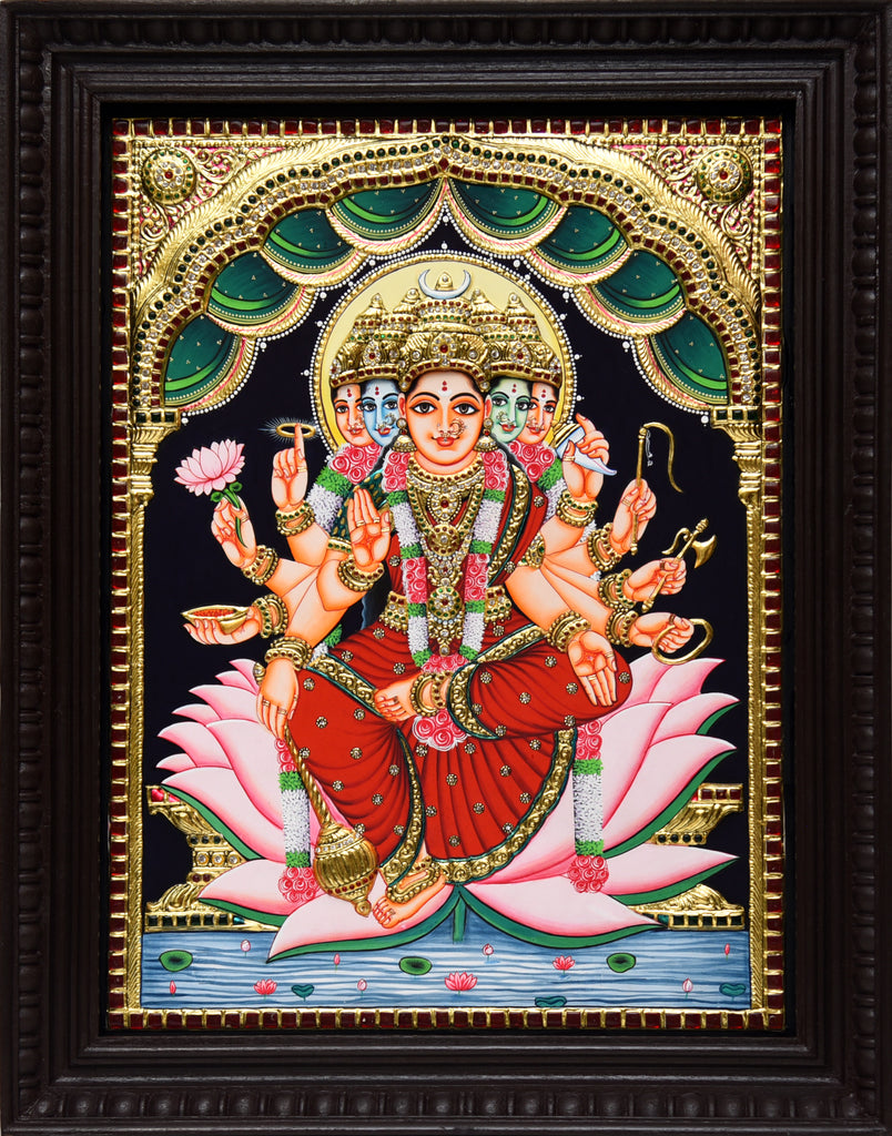 Tanjore Painting Gayathri Devi – Ragaarts