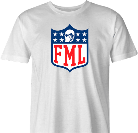 FML Fuck My Life NFL Logo Parody T-Shirt by BigBadTees.com