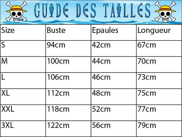 Guide des tailles