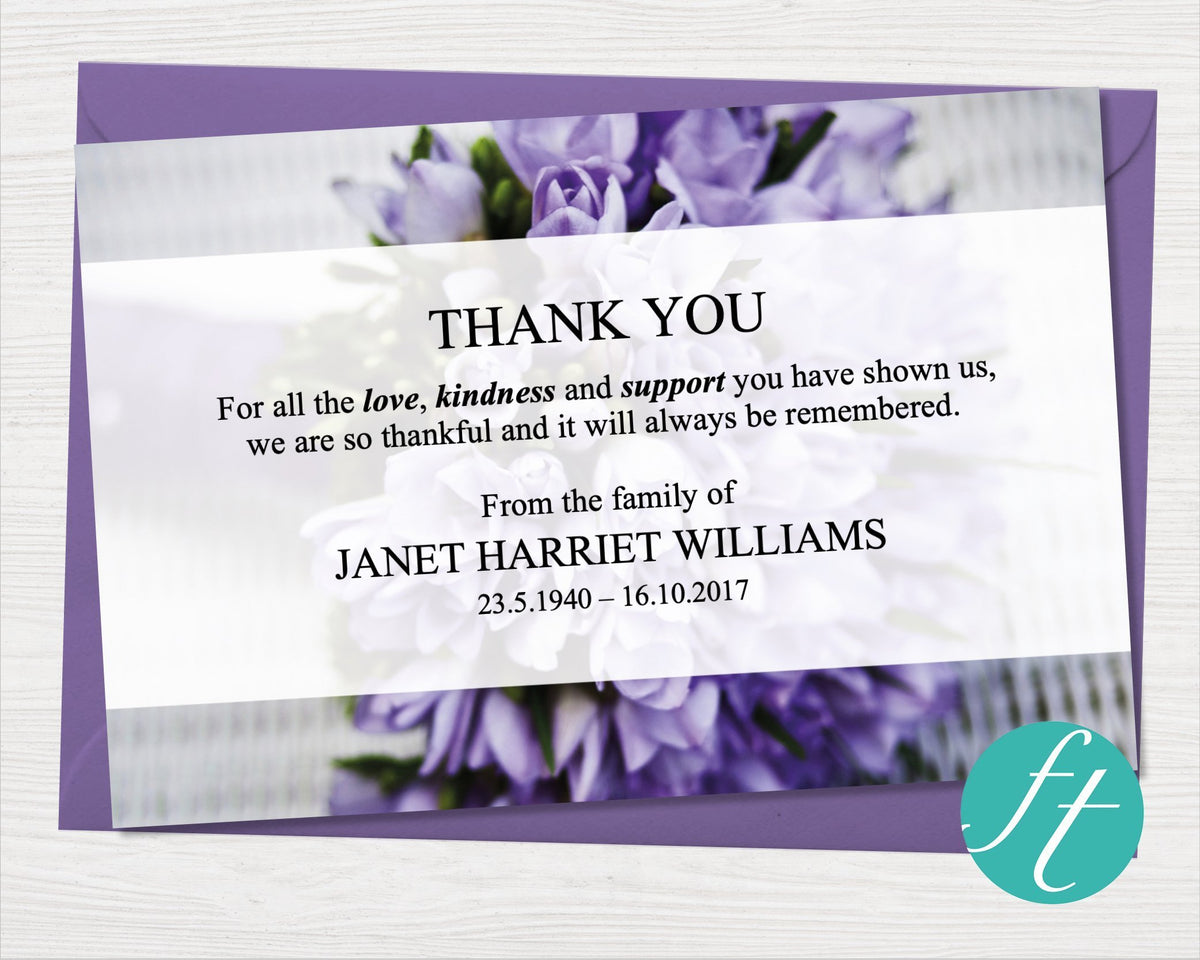 How To Write A Thank You Note For Funeral Flowers