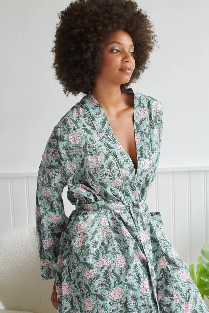 Johari Robe in Sage and Pearl By Dilli Grey